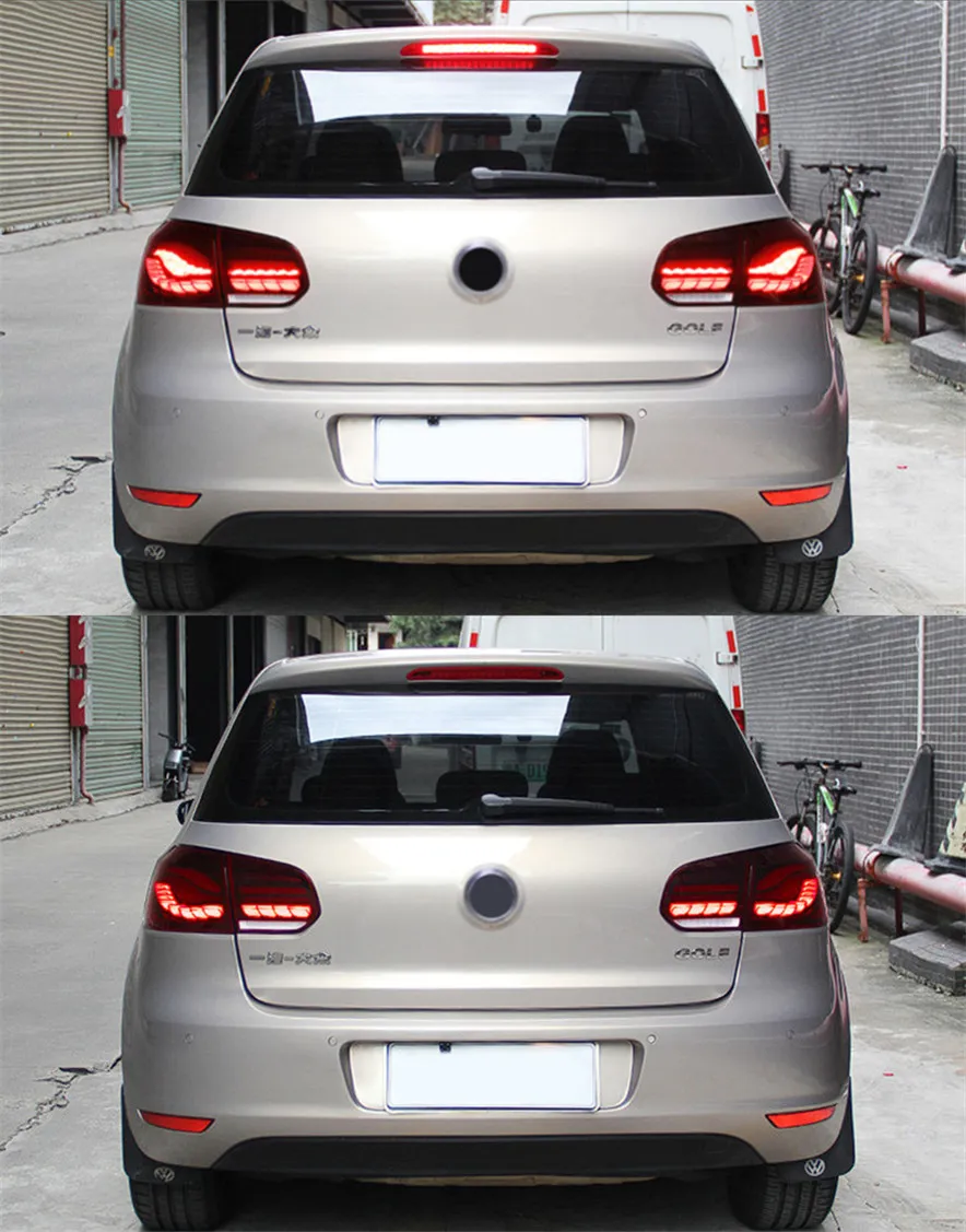 Taillight For Golf6 Golf MK6 2009-2012 Tail Lights With Sequential Turn Signal Animation Brake Parking Lighthouse Facelift