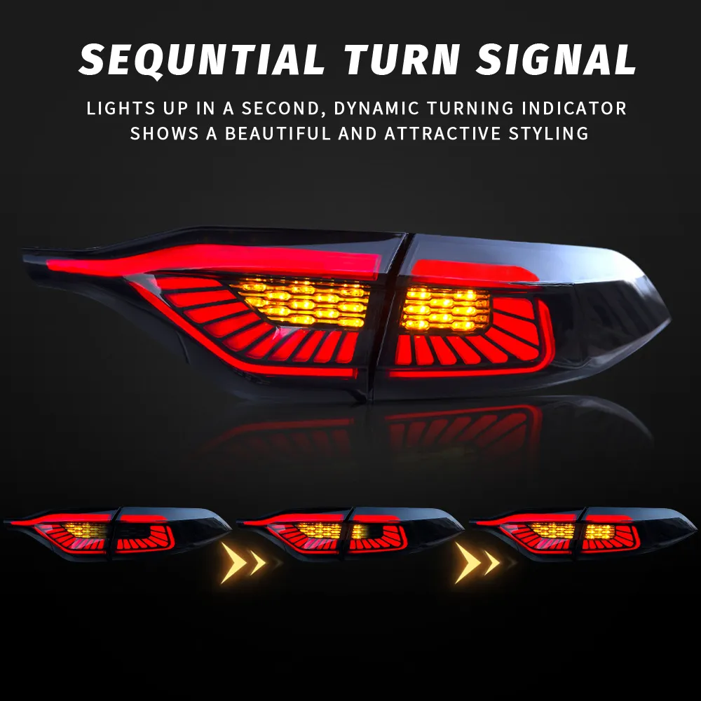 Auto Tuning Taillight for Toyota Corolla 2018-2020 Taillights LED Running Lights Brake Lights Rear Parking US Version