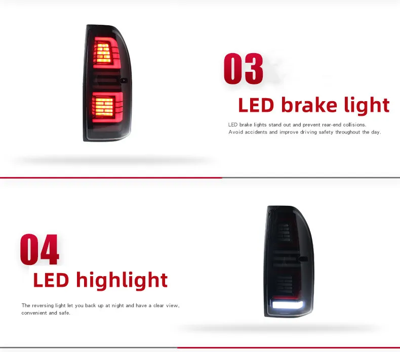 Car Taillight Assembly For Toyota Prado LC90 LC95 3400 1996-2002 LED Street Turn Signal Lights Accessory