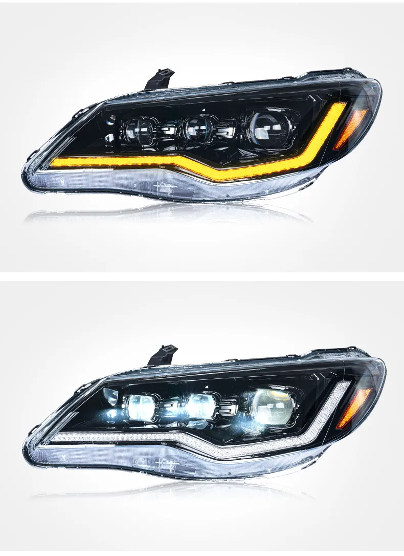 Headlight All LED for Honda CIIMO 20 12-20 15 Japanese Civic FD2 LED Daytime Light Turn Signal Headlights