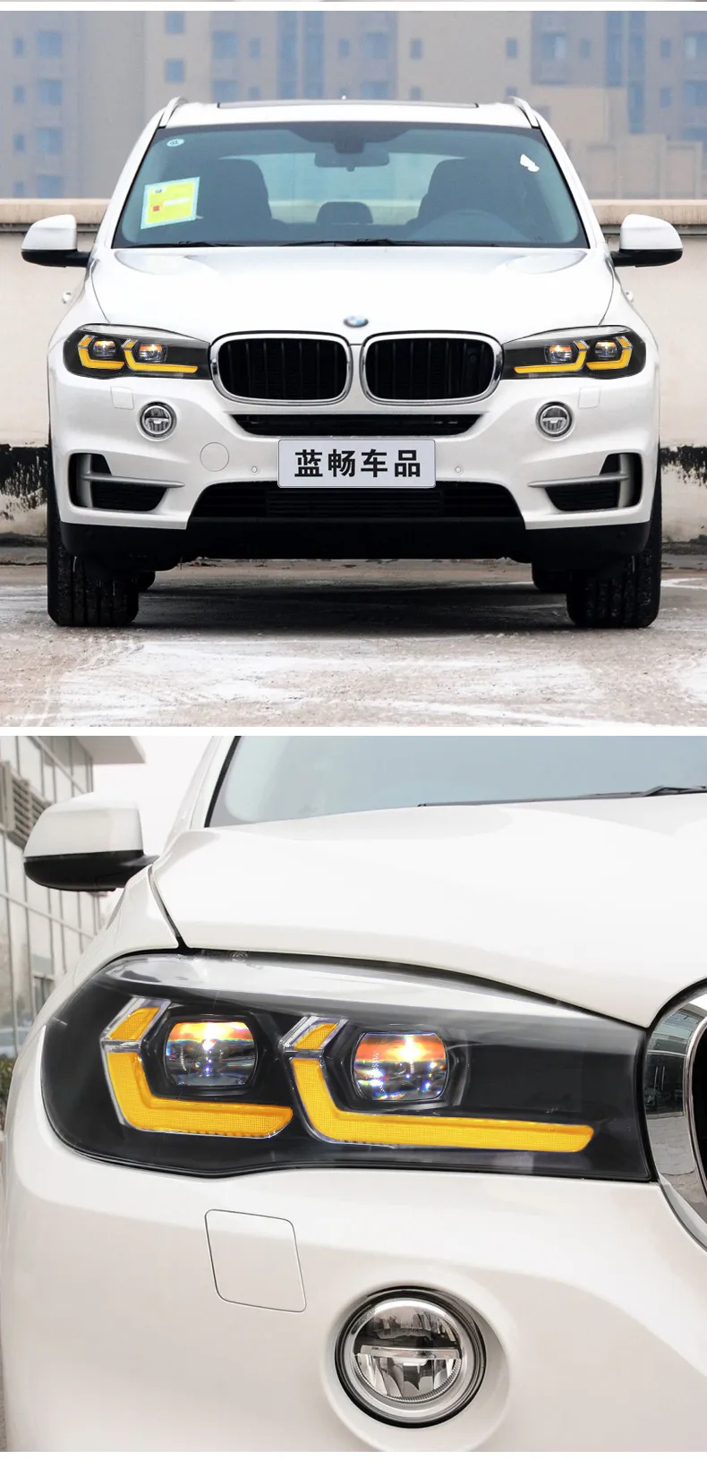 LED Headlight for BMW X5 X6 F15 F16 20 13-20 19 Headlamp F85 LED Turn Signal High Low Beam Daytime Running Headlights