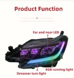 For Toyota REIZ 2013-20 19 Headlight Assembly Upgrade RGB Headlight Demon Eye Daytime Running Light - Image 4