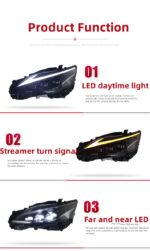 LED headlight for Lexus CT200 2012-20 17 Front Head Lights Replacement Full LED Headlight Day Running Lights - Image 3