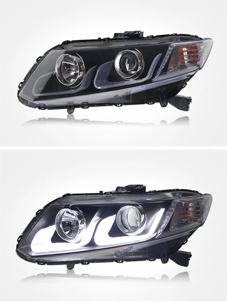 Car Lights For Honda CIVIC G9 Headlights Assembly 2012-20 15 G9.5 LED Daytime Running Light Lens Xenon Headlights