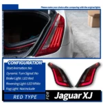 Car Styling Taillight for Jaguar XJ XJL 2010-20 18 XJL LED Tail Light DRL Rear Signal Brake Reverse Stop Lamp - Image 6