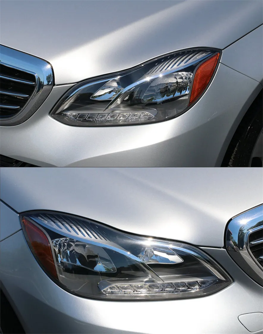 Headlight For E Class 20 14-20 16 W212 Head Lights Halogen Style Replacement DRL Daytime lights Lighthouse Facelift