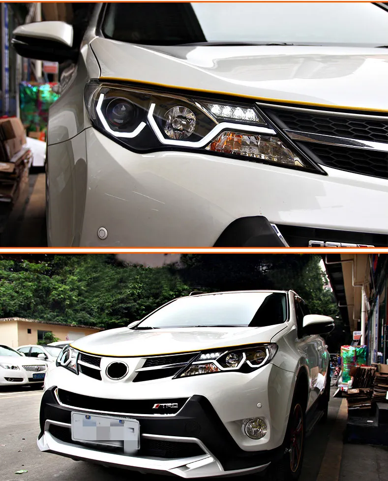 LED Headlight for Toyota RAV4 2013-20 16 LED Auto Headlights Assembly Upgrade Bicofal Lens Dynamic Signal Lamp