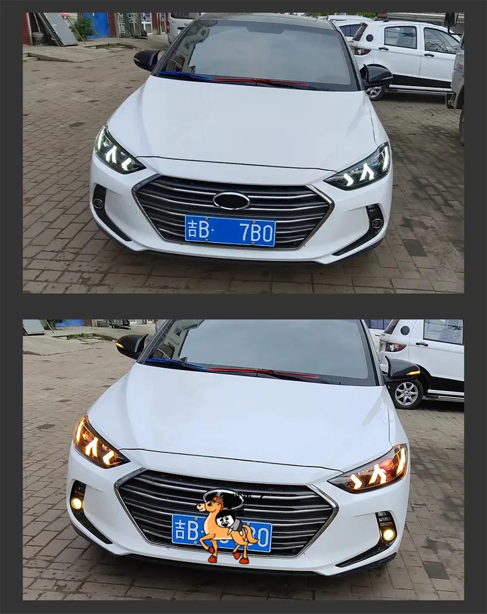 Car Styling Head Lamp for Hyundai Elantra Headlights 20 16-20 20 New Elantra Headlight Brand Eagle Eye Running Lights