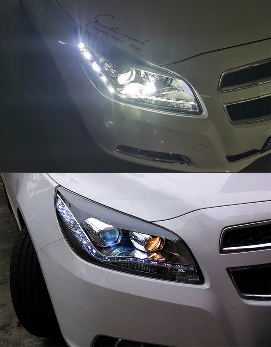 LED Head Light Parts For Malibu 20 12-20 15 Front Headlights Replacement DRL Daytime light Projector Facelift