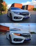 Car Headlights Assembly for Honda CIVIC X G10 20 16-2021 Blue DRL Headlight LED High Low Beam Fog Front Lamp - Image 3
