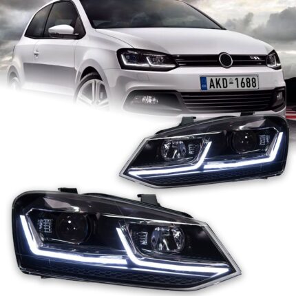 Car Styling For VW Polo 20 11-20 17 Vento Bi Xenon Beam LED Dynamic Signal Lamp Front Headlights
