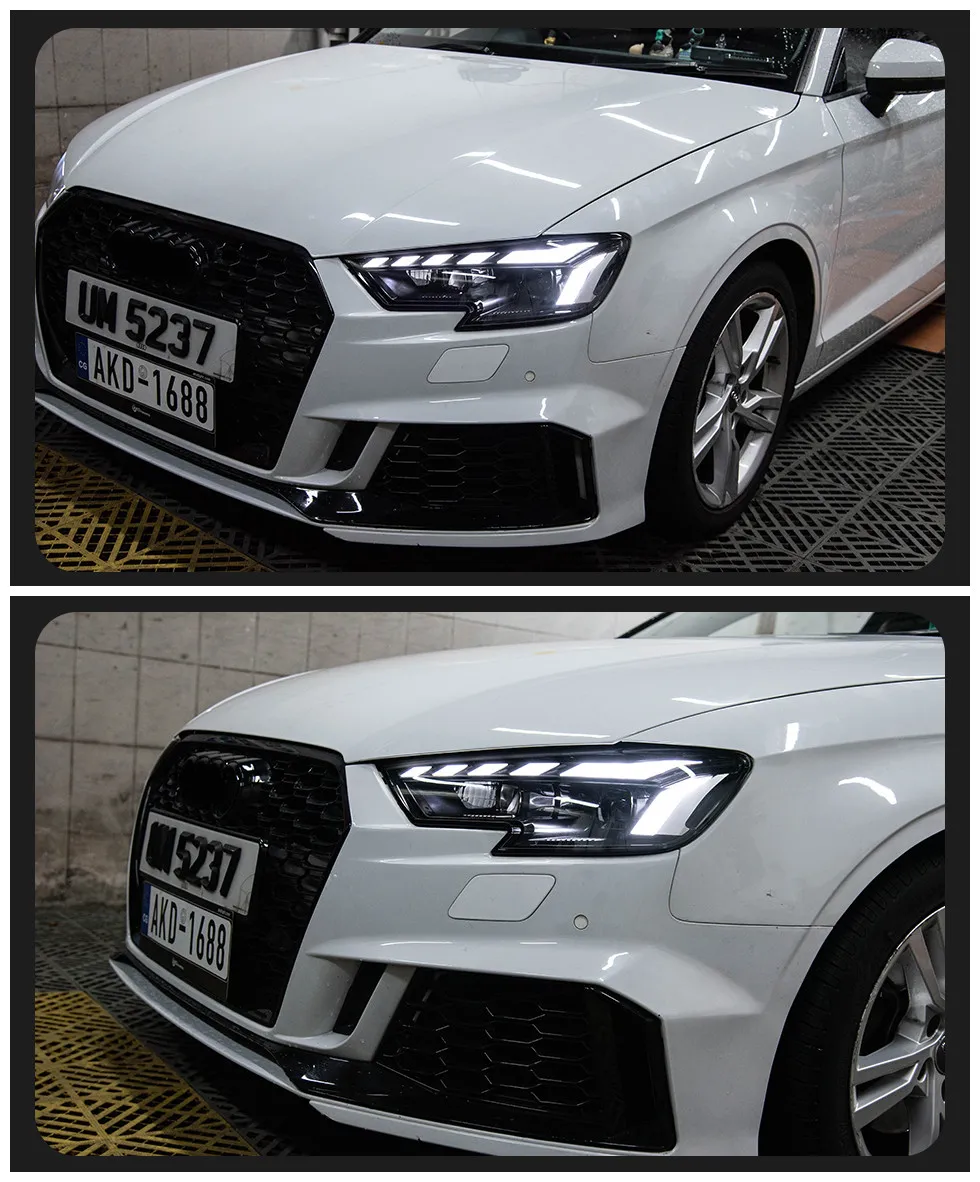 Headlight For Audi A3 8V 20 13-20 21 S3 RS3 Sedan Hatchback LED Auto Headlight Assembly Upgrade RS5 Style Design