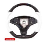 4 Styles Steering Wheels for Tesla Model S Carbon Fiber LED Customized Racing Steering Wheel - Image 3