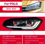 Car Headlights For Polo Virtus 20 17-2021 New Polo Daytime Running Light Fog Parking Lamps Auto Part Assembly - Image 6