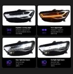 Modified LED Headlight For AUDI A6 C7 Headlights 2012-20 18 C7Pa Matrix Style LED Daytime Lights Dynamic Turn Signal - Image 3