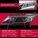 Car Styling for Honda City 20 15-20 19 Head Lamp Upgrade Double U DRL Projector LED Lens Signal Lamp Head light Assembly - Image 6