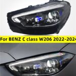 Headlight All LED For BENZ C Class W206 20 22-2024 LED Daytime Light High Configuration Signal Headlights Assembly