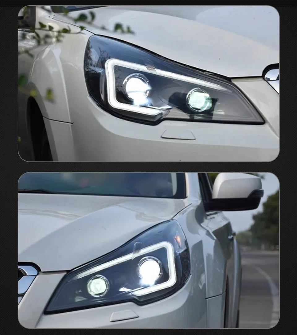 For Subaru Legacy 20 10-20 15 Outback LED Head Lamp LED DRL Assembly Upgrade Dynamic Signal Headlights