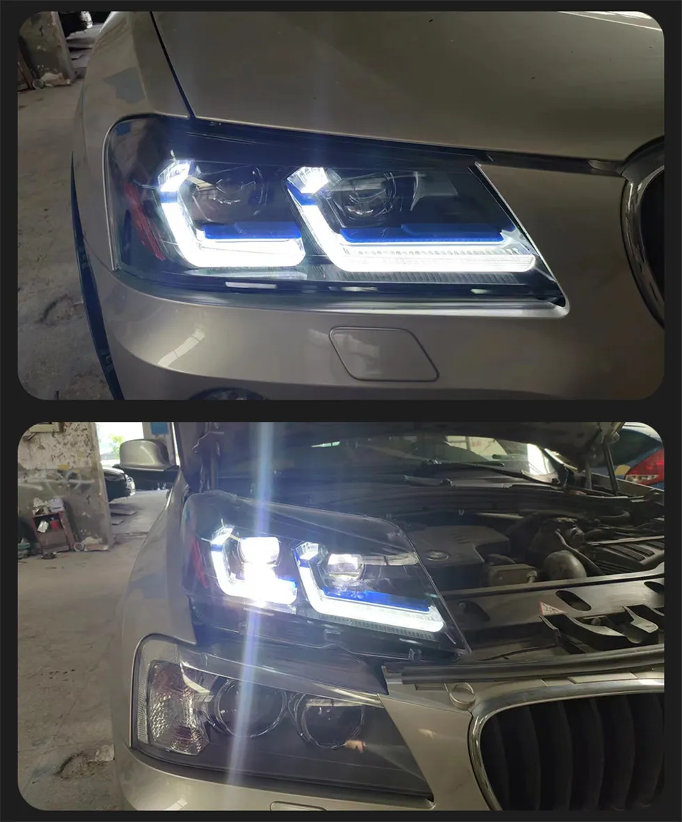 Auto Headlights Xenon For BMW X3 F25 LED Lens Headlight 2010-2013 Pre-LCI Head Lamp Front DRL Signal