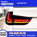 Auto Tail Lamp for BMW X5 F15 LED Tail Light 2014-20 18 F15 Dragon Scale Rear Fog Brake Turn Signal Taillight - Image 3