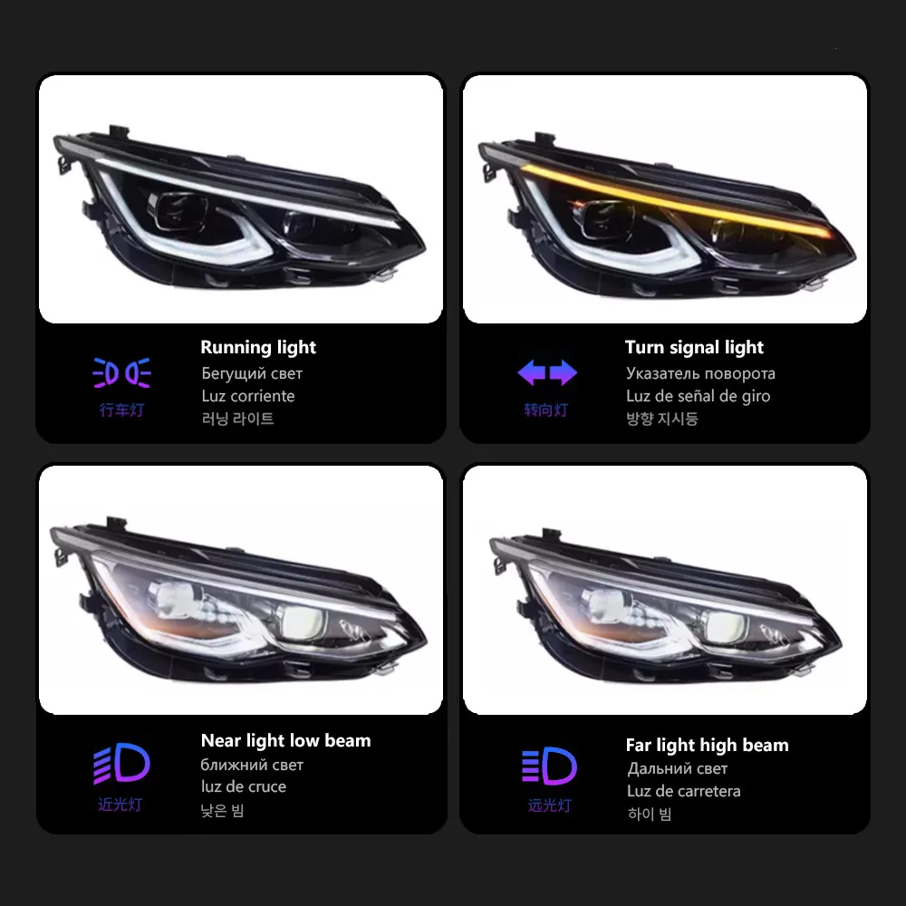 Headlight Assembly for VW Golf 8 MK8 LED Headlight 20 21-20 24 Golf8 DRL Dynamic Signal Head Lamp