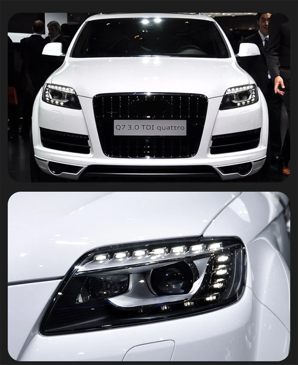 Headlight For AUDI Q7 LED Headlight 2006-2009 Headlights Q7 Tear Eye Style LED Daytime Running Lights Front Signal Lamp