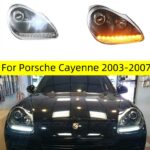 Blue Headlight Bulbs For Porsche Cayenne 2003-2007 All LED Headlights Low And High Beam Daytime Running Lights