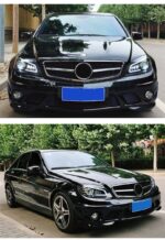 Mercedes Benz W204 C300 C260 C200 2007-2010 Headlight DRL Turn Signal High Beam Lens Dynamic Signal Head Lamp - Image 4