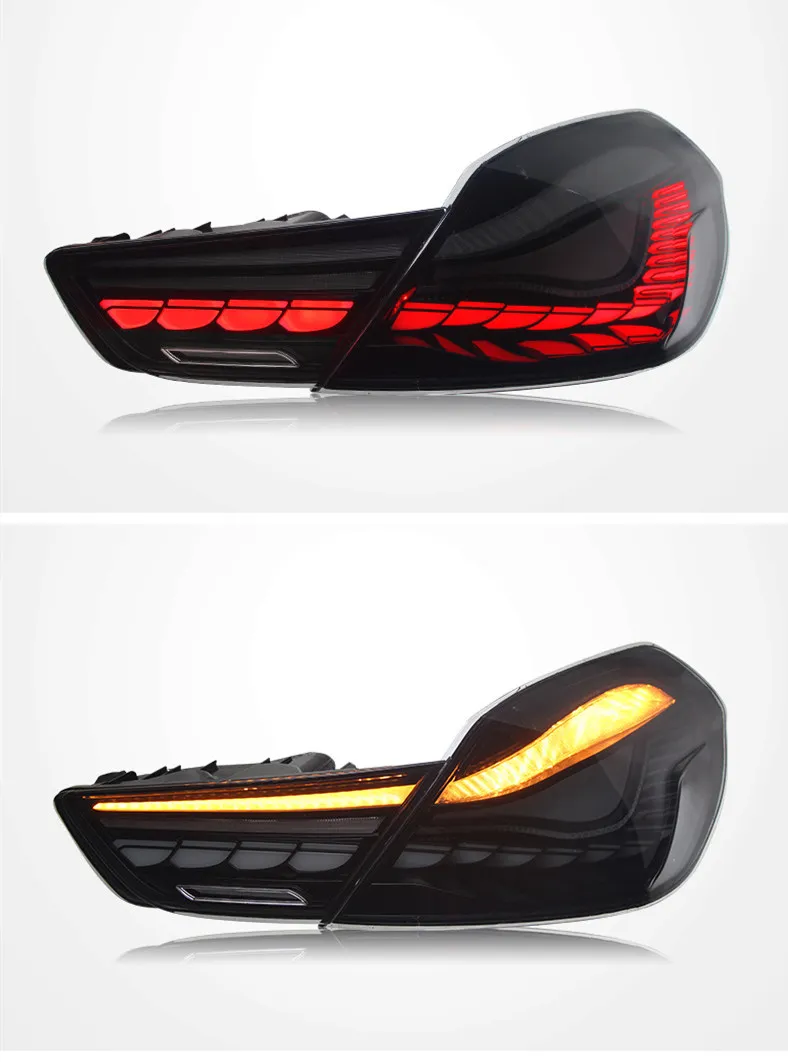 Auto Rear Lamp For BMW 6 Series 2010-20 17 LED Dragon Scale Running Light Brake Water Flow Turn Signal Taillight