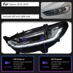 Car Goods For Ford Fusion Mondeo 20 13-20 16 Head lamp LED Headlight LED Dual Projector Headlights Replacement - Image 6