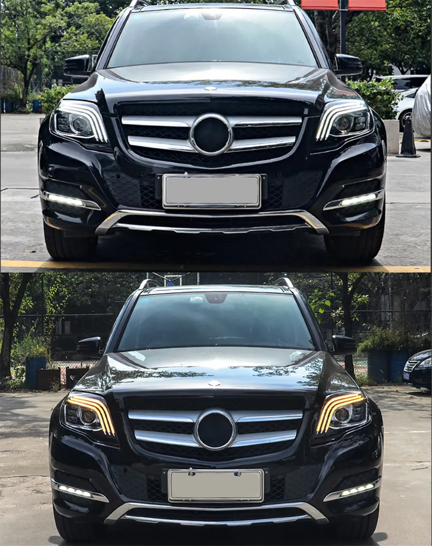 Car Lights For GLK 20 08-20 15 X204 LED Headlights Modification Upgrade S Class Style DRL Dynamic Turn Signal Lamp Assembly