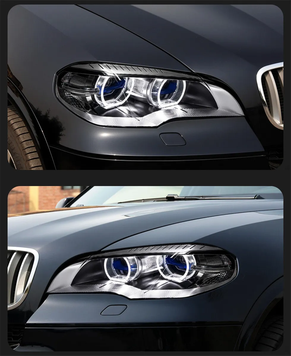LED Laser Style Headlight for BMW X5 Running Headlights 2007-2013 E70 High Low Beam DRL Signal Lamp