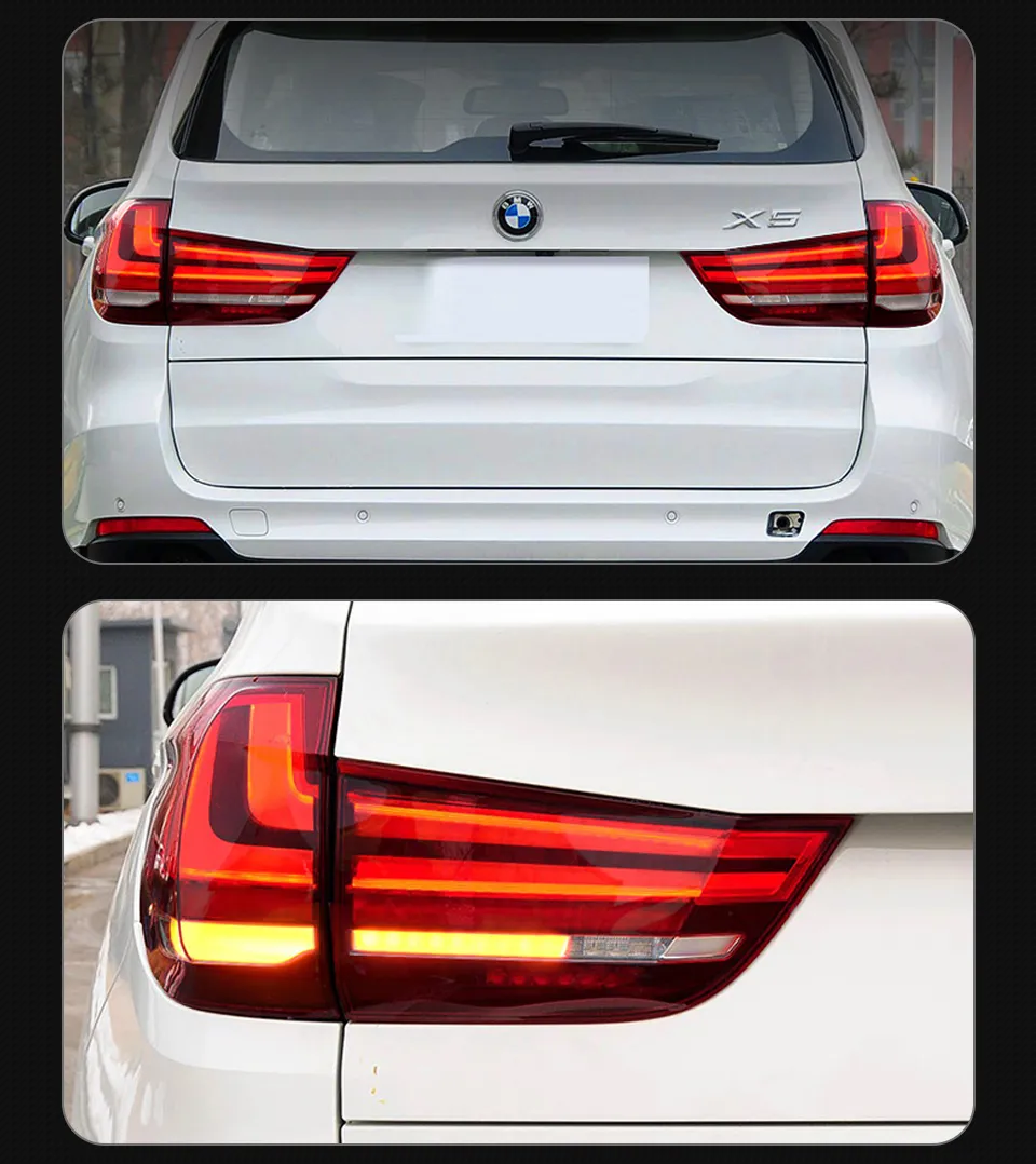 Auto Parts Light For BMW X5 E70 LED Taillights 2014-20 18 Rear Brake Turn Signal Reverse Light Taillight