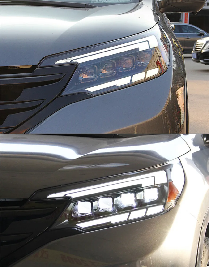 Car Lights For CRV 2012-2014 CR-V LED Auto Headlight Assembly Upgrade Projector 4 Lens Dynamic Signal Lamp Tool Accessories