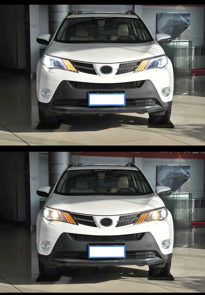 Car Headlights For RAV4 20 13-20 16 LED Headlight Assembly Upgrade DRL Xenon Bicofal Lens Tears Eye Design Lamp