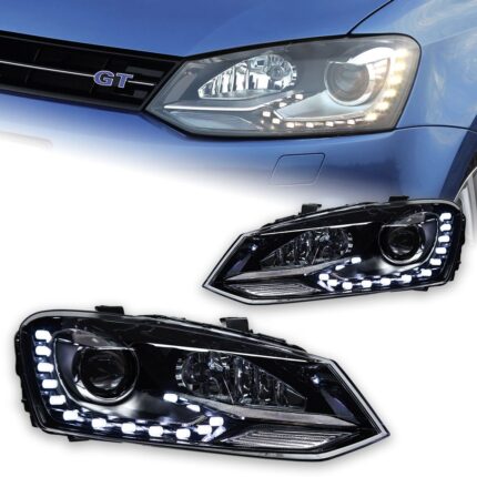 Car Head Lights for VW Polo Headlight 20 11-20 18 Vento front Signal DRL Hid Bi Xenon Beam Head Lamp