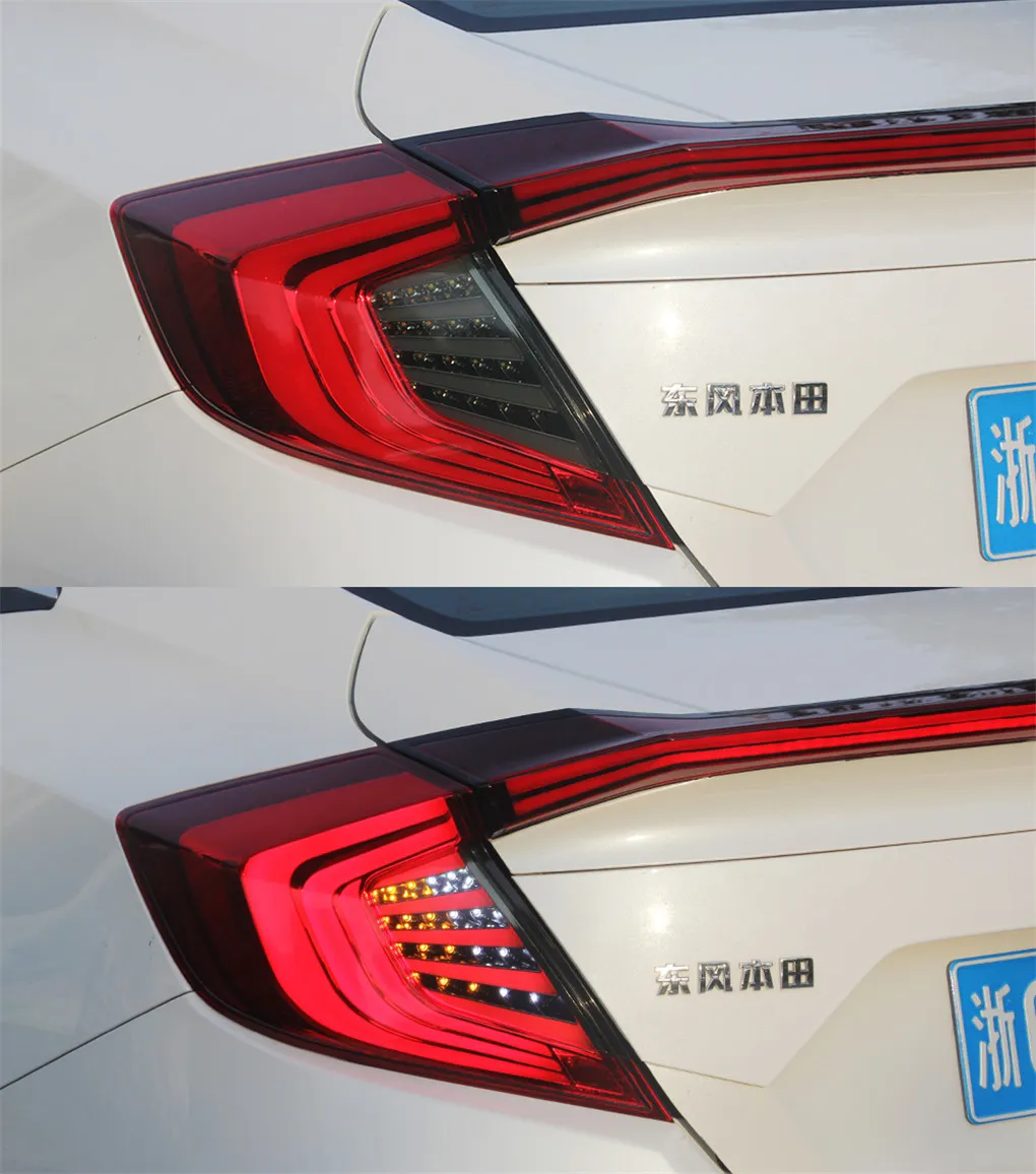 Taillights For Honda CIVIC Hatchback 20 18-20 21 LED Rear Brake Tail Light Stop Light Parking Lamp Moving Turn Signal