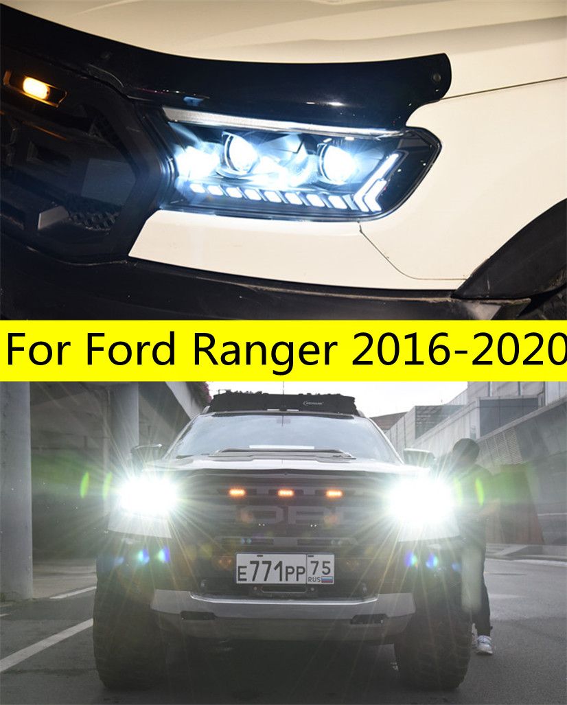 b6e1d008-00c4-4b50-a2fb-4058457fa2fd LED Headlight for Ford Ranger 20 16-20 20 High Beam Full LED Lens Headlights DRL Turn Signal Driving Headlamp - Image 1