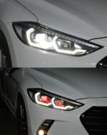 Car LED Headlight Assembly For Elantra Front Headlights Replacement 20 16-20 20 BMW Type DRL Daytime Light - Image 4