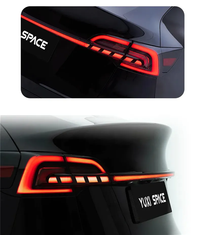 LED Taillight for Tesla Model 3 Model Y 20 18-20 23 Rear Brake Lights Starlink Cross Taillight Safety Lamp Turn Signal