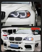 Headlights For BMW X5 E70 20 07-20 10 Upgrade LED Angel Eye Style Front Daytime Light DRL Hid Signal Lamp - Image 5