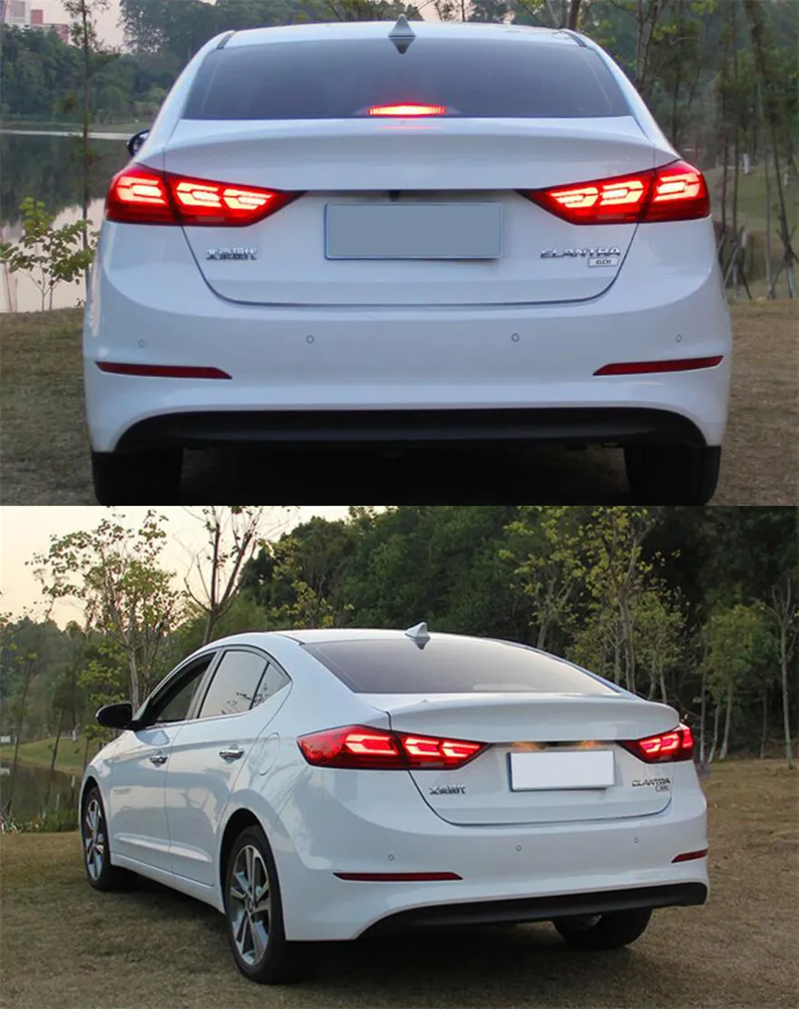 Cars For Hyundai Elantra 20 16-20 20 Taillights Rear Lamp LED DRL Running Signal Brake Reversing Parking light