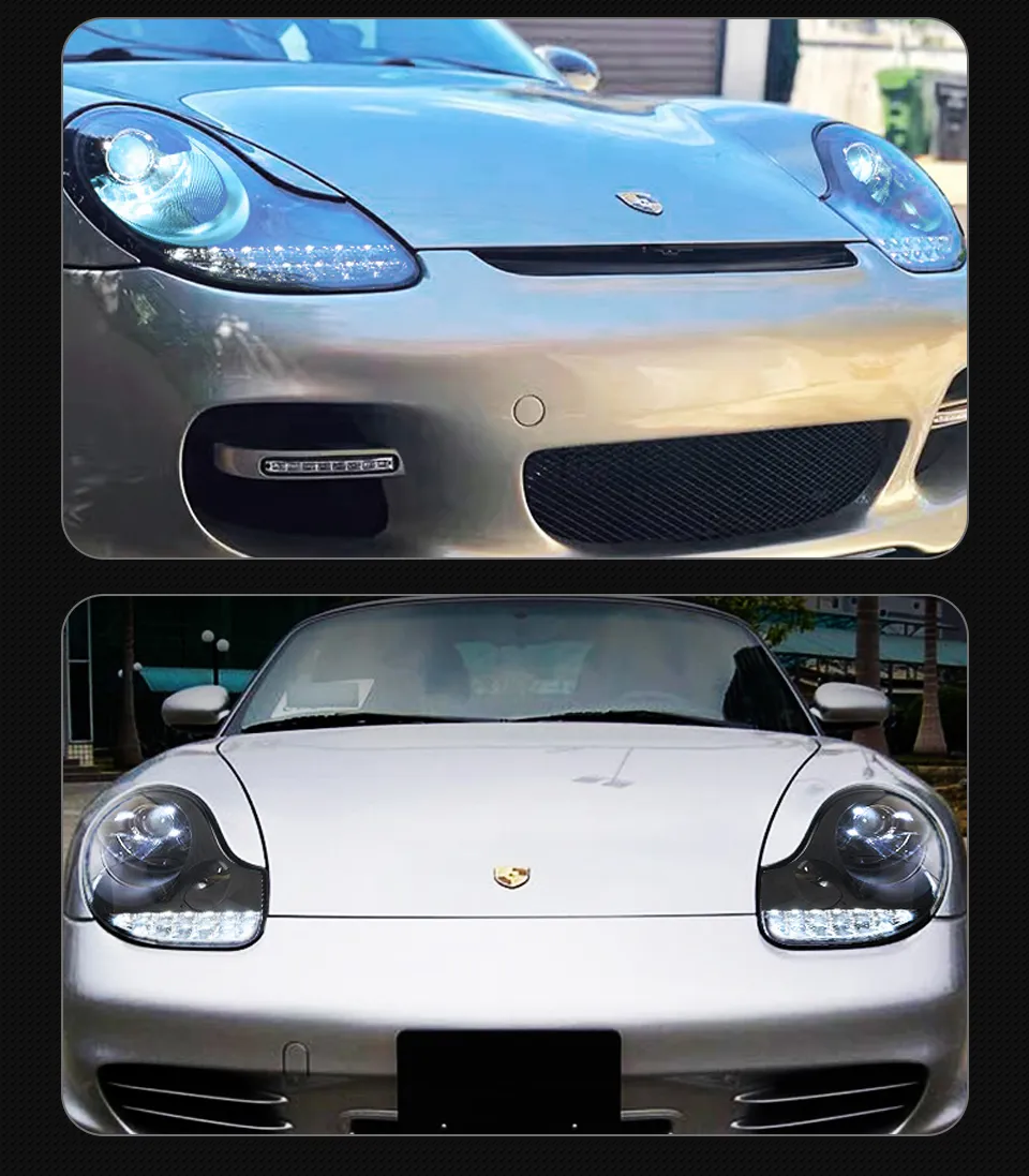 Full LED Head Lights For Porsche boxster 986 Headlights 1997-2002 Upgrade DRL Dynamic Signal Lamp Headlight Assembly