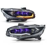 Headlight Assembly For HONDA CIVIC 10th 20 16-20 21 LED Running Lights Upgrade Dual Lens Star Diamond Style Headlights - Image 2