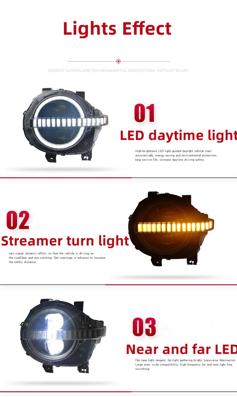 Full LED Headlights Assembly for TANK 300 20 21-2024 Modified Wild Horse LED Daytime Lights Flowing Turn Signals