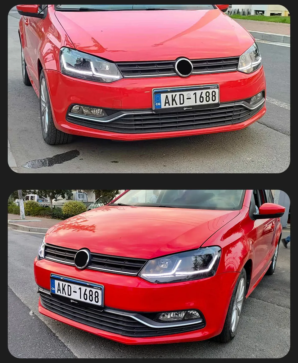 Car Styling For VW Polo 20 11-20 17 Vento Bi Xenon Beam LED Dynamic Signal Lamp Front Headlights