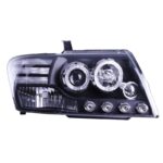 Car Front Headlights For Mitsubishi PAJERO V73 LED Angel Eye Dayltime Lights Highlght Dual Lens Xenon Lamp - Image 2