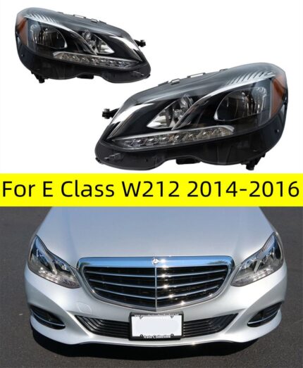 Headlight For Mercedes Benz E Class 20 14-20 16 W212 Head Lights Halogen Style Replacement DRL Daytime lights Lighthouse Facelift