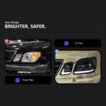 For Lexus LX LX470 Headlights 1997-2007 Front Lights LED DRL Dynamic Turn Signal Headlamps Lens Auto Assembly - Image 3