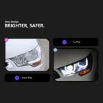 Headlight Assembly Citroen C4L Headlights 20 13-20 16 Upgrade LED Lens Headlight Daytime Running Light - Image 2